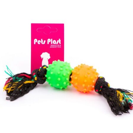 Pelota x2 con Púas y Soga Alpina