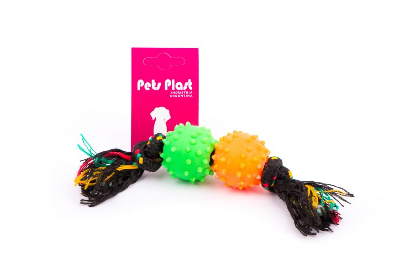 Pelota x2 con Púas y Soga Alpina